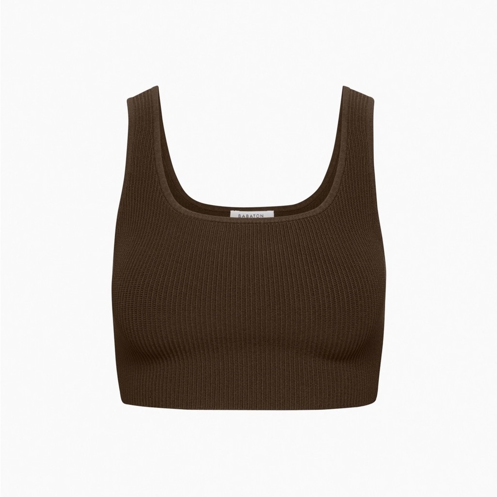 Sculpt knit cropped tank